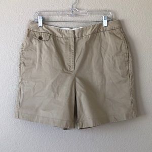 Land’s End 100% Cotton Khaki Short Size 12